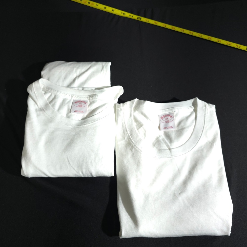 Brooks Brothers T Shirt Men XXL White Golden Fleece Logo Cotton Short Sleeve Tee
